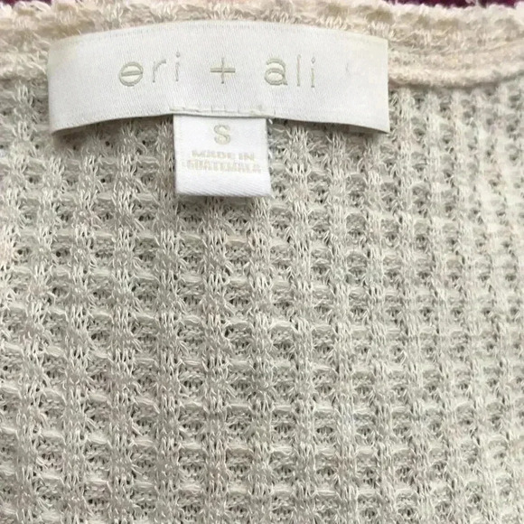 Eri + Ali Thermal Knit Peplum Tunic Sz S—C1 - Picture 5 of 7